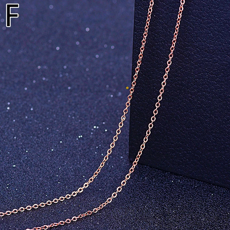 Rose Gold Plain Chain Necklace