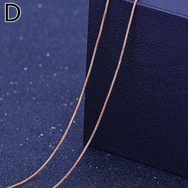 Rose Gold Plain Chain Necklace