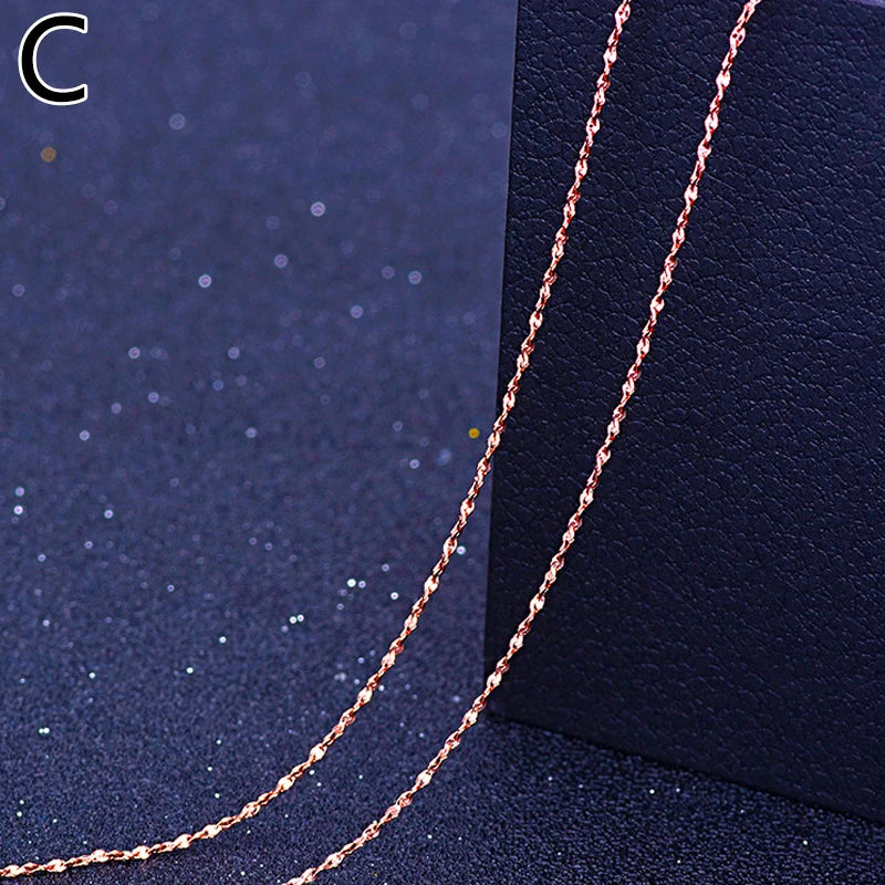 Rose Gold Plain Chain Necklace