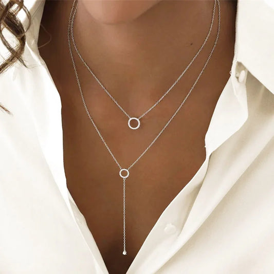 Double-Deck Circle Necklace