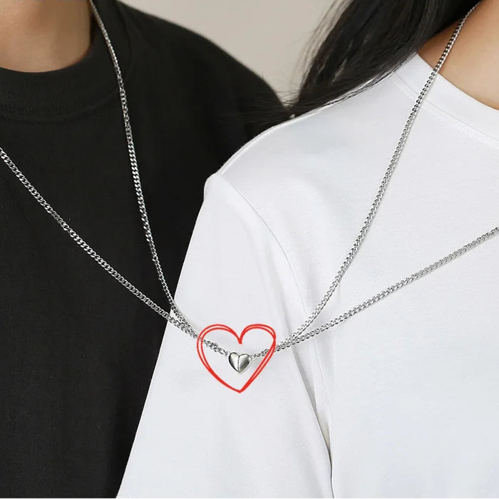 Magnetic Heart Necklaces for Couple