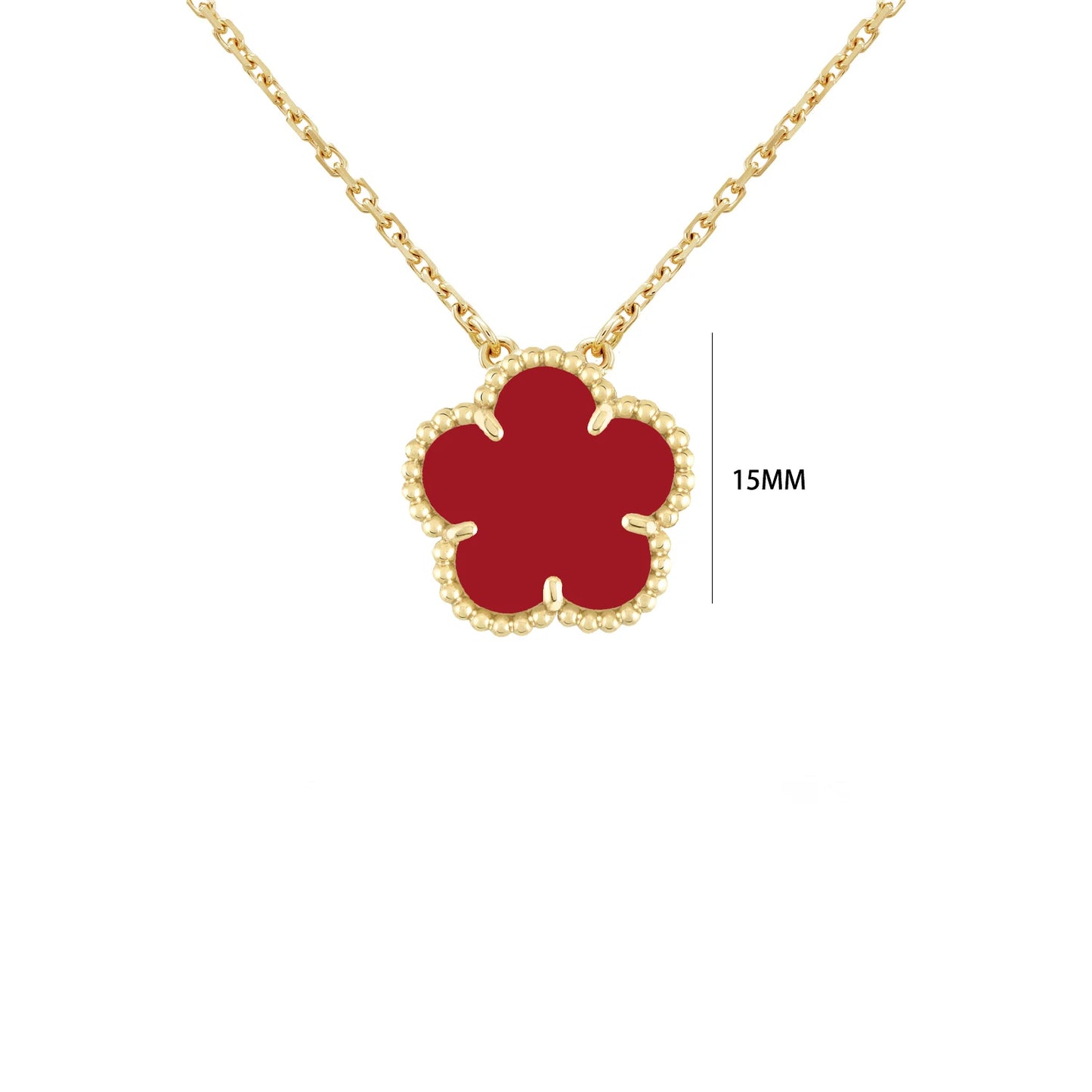 Five-Leaf Flower Pendant Necklace